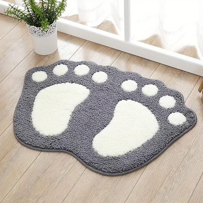 Microfiber Bath Mat with Textured Non-Slip Backing and Quick-Dry Absorption