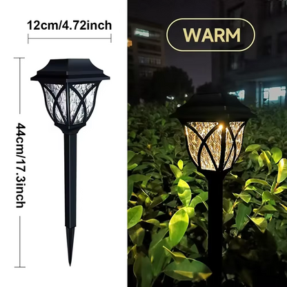 Solar LED Garden Lights with Automatic Dusk Sensor and Weather-Resistant Design, 2-Pack