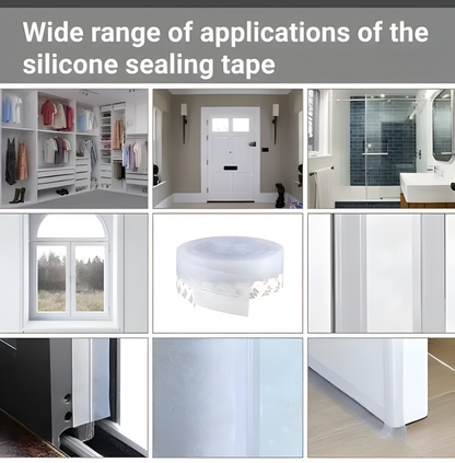 Weatherproof Door Seal Strip with Self-Adhesive Backing and Flexible Material