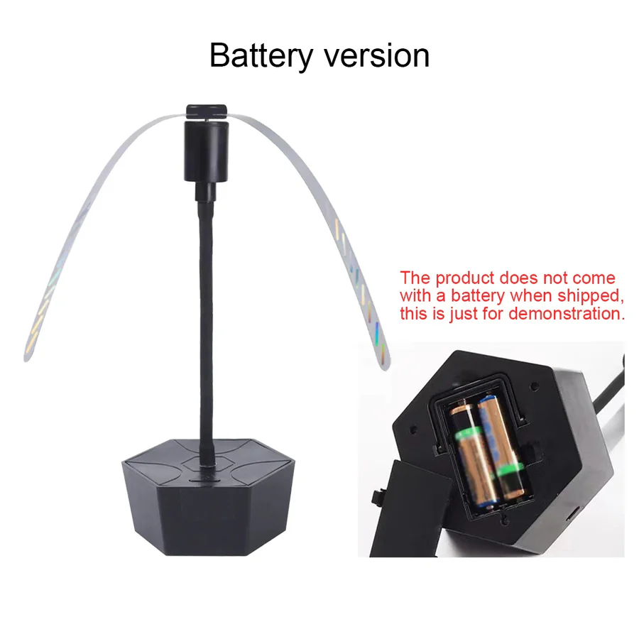 Portable Insect Repellent Fan with Rechargeable Battery and Retractable Base
