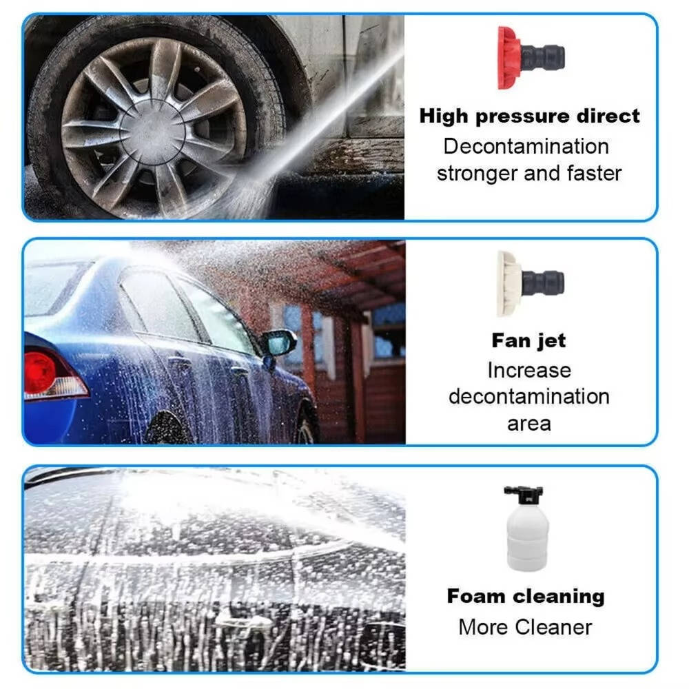 Portable Cordless Pressure Washer 380 PSI for Cars and Outdoor Use
