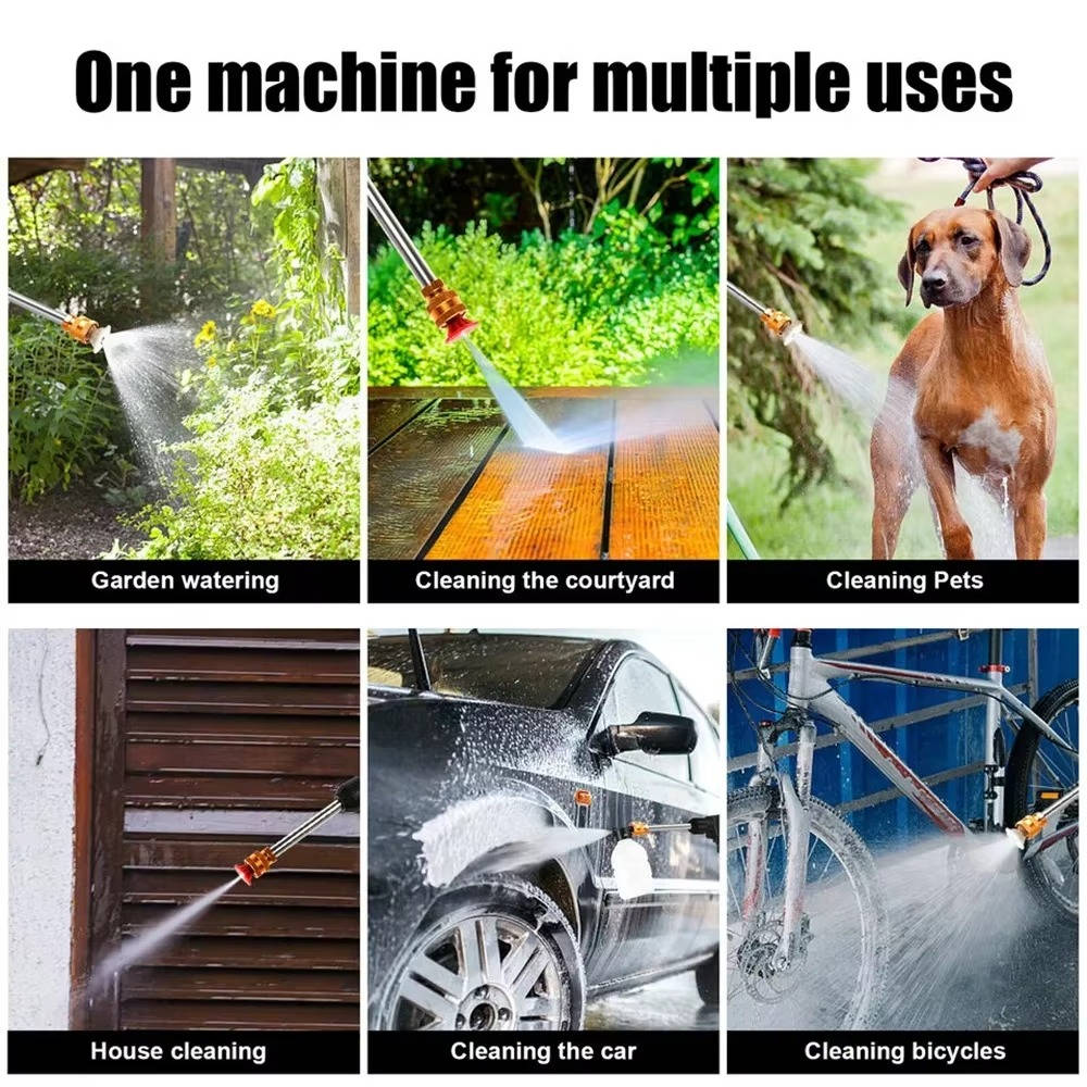 Portable Cordless Pressure Washer 380 PSI for Cars and Outdoor Use