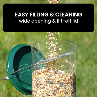 Weight-Activated Spinning Perch Bird Feeder with Metal Construction and 5lb Capacity