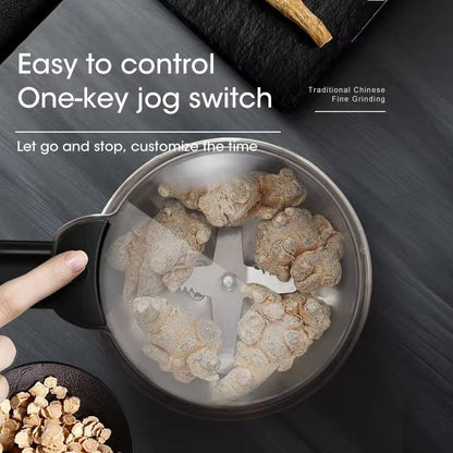 Stainless Steel Blade Grinder with Six-Blade Spiral Design and One-Touch Control