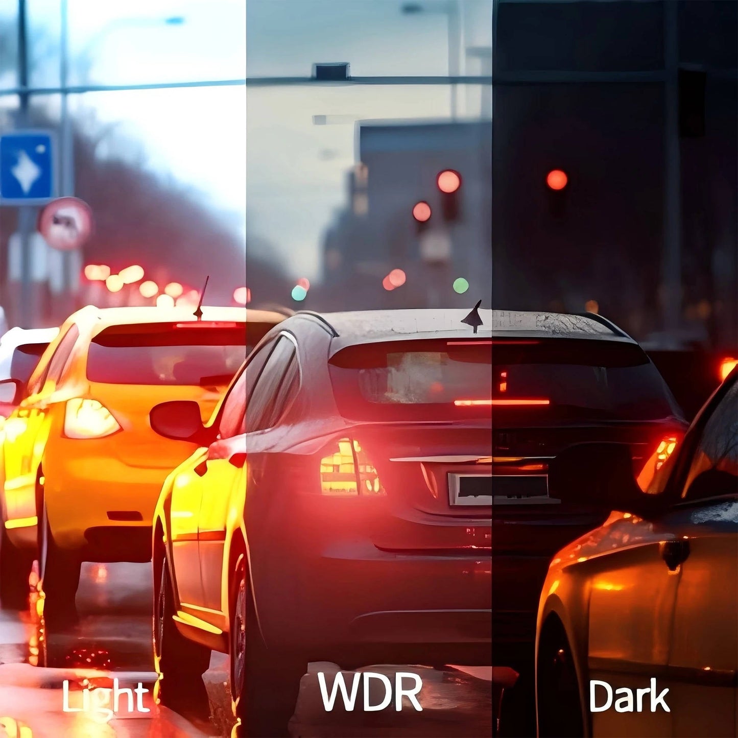 Four Camera Dash Cam with Infrared Night Vision and Wireless App Control