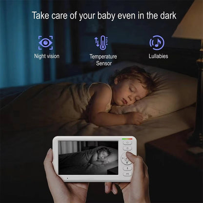 Wireless Baby Monitor with 5 Inch HD Screen and Camera 1000ft Range