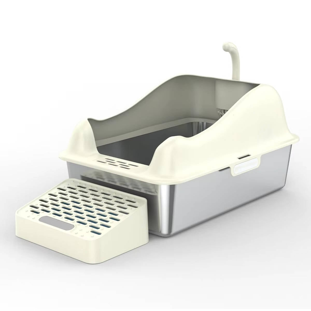 Stainless Steel Cat Litter Box 100L with Enclosed Design and Lid