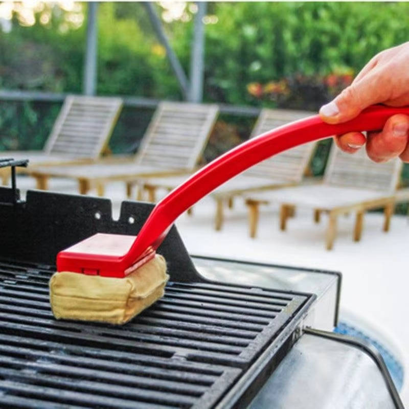 Steam Activated Grill Cleaner with Textured Pad and Non-Slip Handle