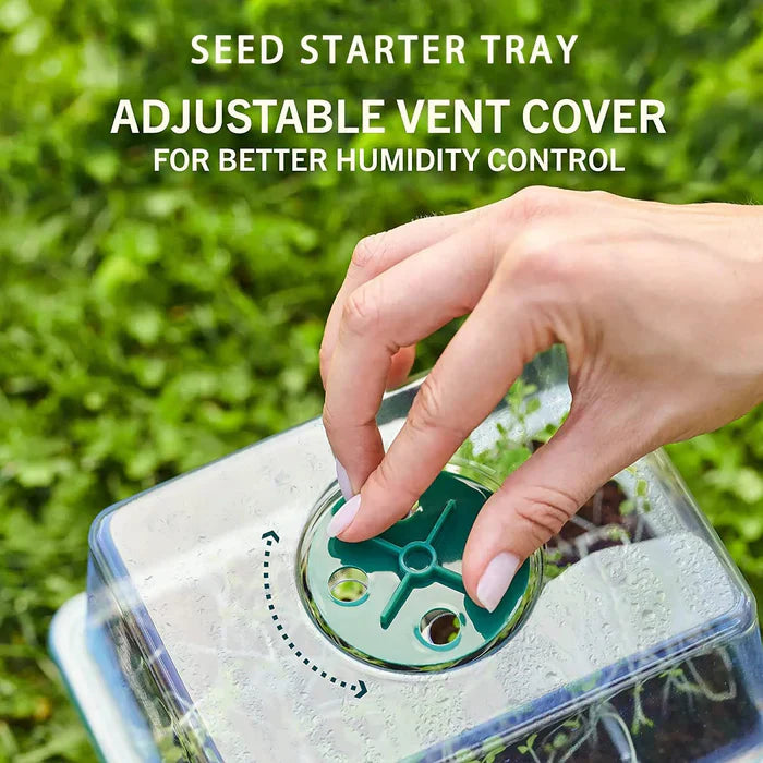 Seed Starting Tray with Full Spectrum Grow Light and Dome Cover