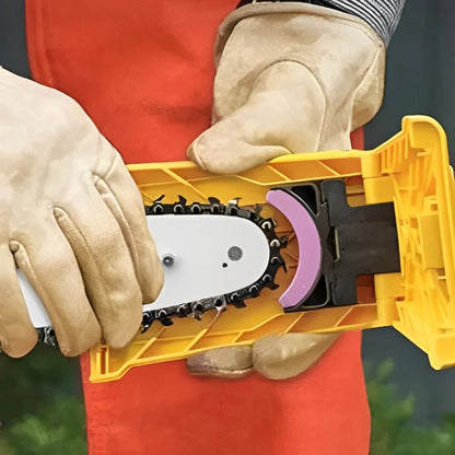 Portable Chainsaw Chain Sharpener with Adjustable Mounting for 14-20in Bars