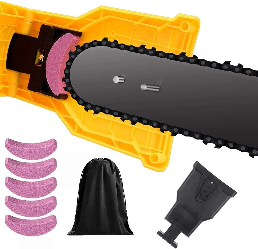 Portable Chainsaw Chain Sharpener with Adjustable Mounting for 14-20in Bars