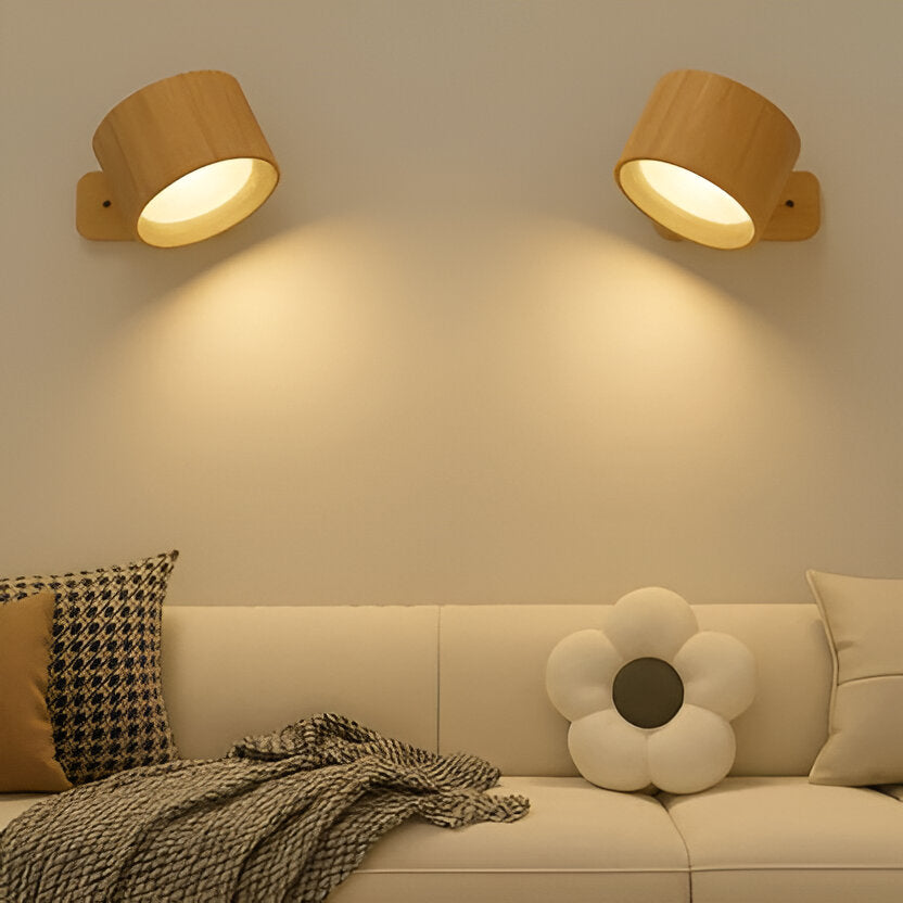 Adjustable Wall Light with Magnetic Rotation and Dimmable LED, 3 Color Temperatures