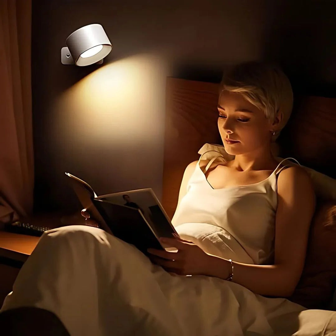 Adjustable Wall Light with Magnetic Rotation and Dimmable LED, 3 Color Temperatures
