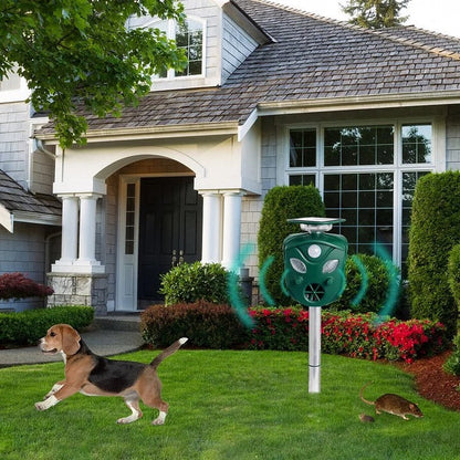 Ultrasonic Animal Repeller with 360° Motion Detection and Solar Power