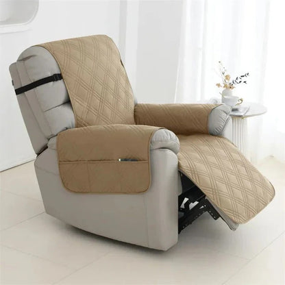 Quilted Recliner Cover with Waterproof Protection and Machine Washable Design