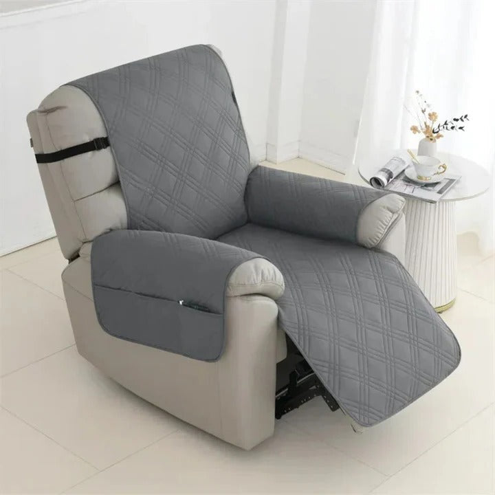 Quilted Recliner Cover with Waterproof Protection and Machine Washable Design