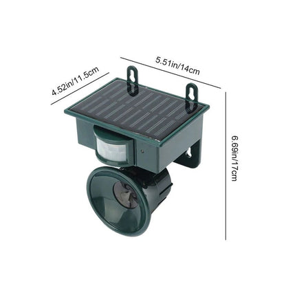 Solar-Powered Motion Sensor Bird Repeller with Adjustable Sound and Infrared Detection