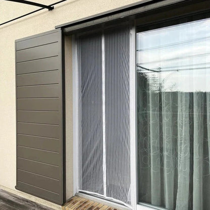 Magnetic Mesh Door Screen with Adhesive Mounting and Reinforcement Pins