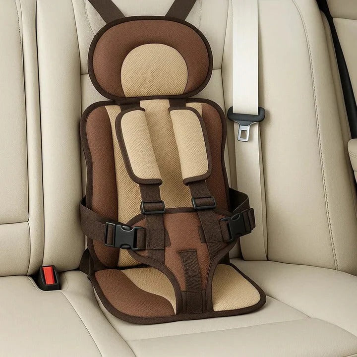 Foldable Travel Car Seat with Five Point Harness and Washable Padding, Ages 1-14