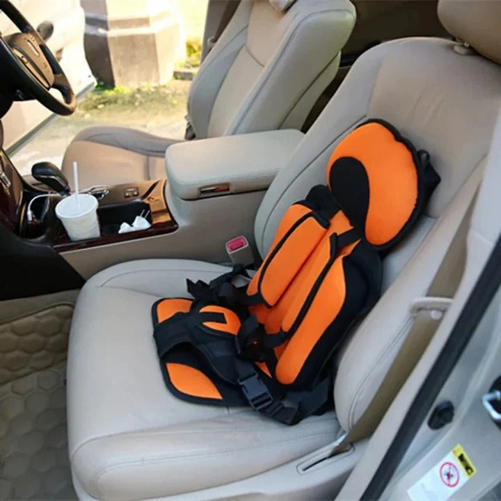 Foldable Travel Car Seat with Five Point Harness and Washable Padding, Ages 1-14
