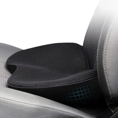 Memory Foam Car Seat Cushion with 3.5 Inch Lift Height and Breathable Cover, Removable for Washing
