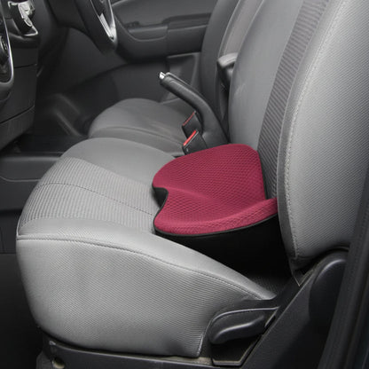 Memory Foam Car Seat Cushion with 3.5 Inch Lift Height and Breathable Cover, Removable for Washing