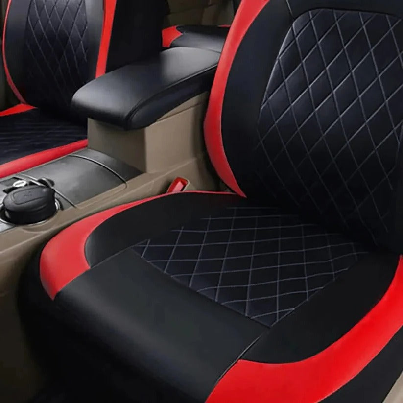 Waterproof PU Leather Seat Covers with 5mm Padding and UV Protection for Cars, SUVs, Trucks