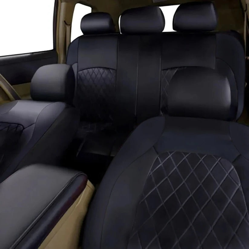 Waterproof PU Leather Seat Covers with 5mm Padding and UV Protection for Cars, SUVs, Trucks