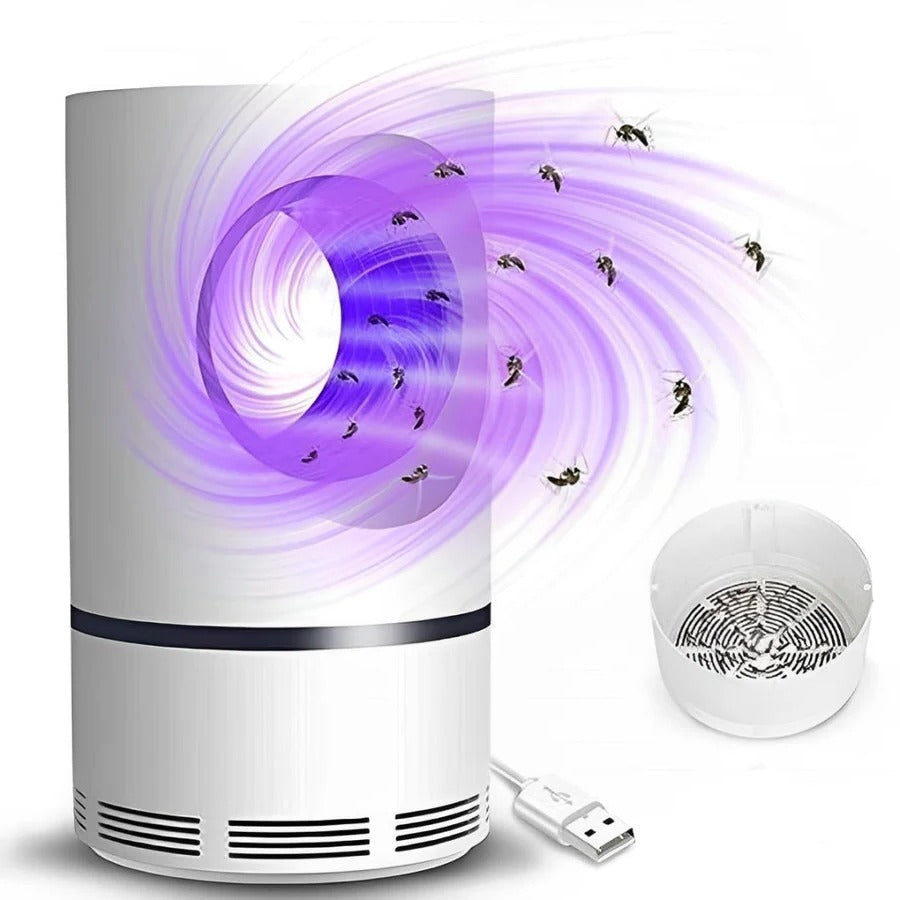 UV Mosquito and Fly Trap with 368nm LED Light and Quiet Airflow Capture