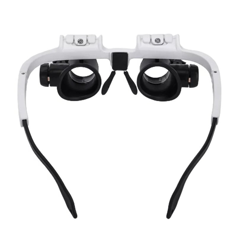 Magnifying Glasses with Dual LED Lights and Interchangeable Lenses, 8x 15x 23x