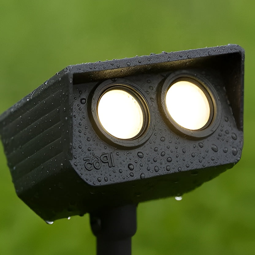 Solar Spotlight with Adjustable Zoom Lens and RGB Color Modes, IP65 Waterproof