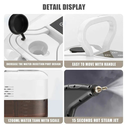 Portable Steam Cleaner with 6 Adjustable Settings and 5 Brush Attachments