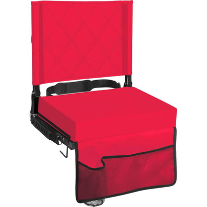 Stadium Seats for Bleachers with Back Support and Wide Cushion, Portable Folding Padded Stadium Chair with Shoulder Strap