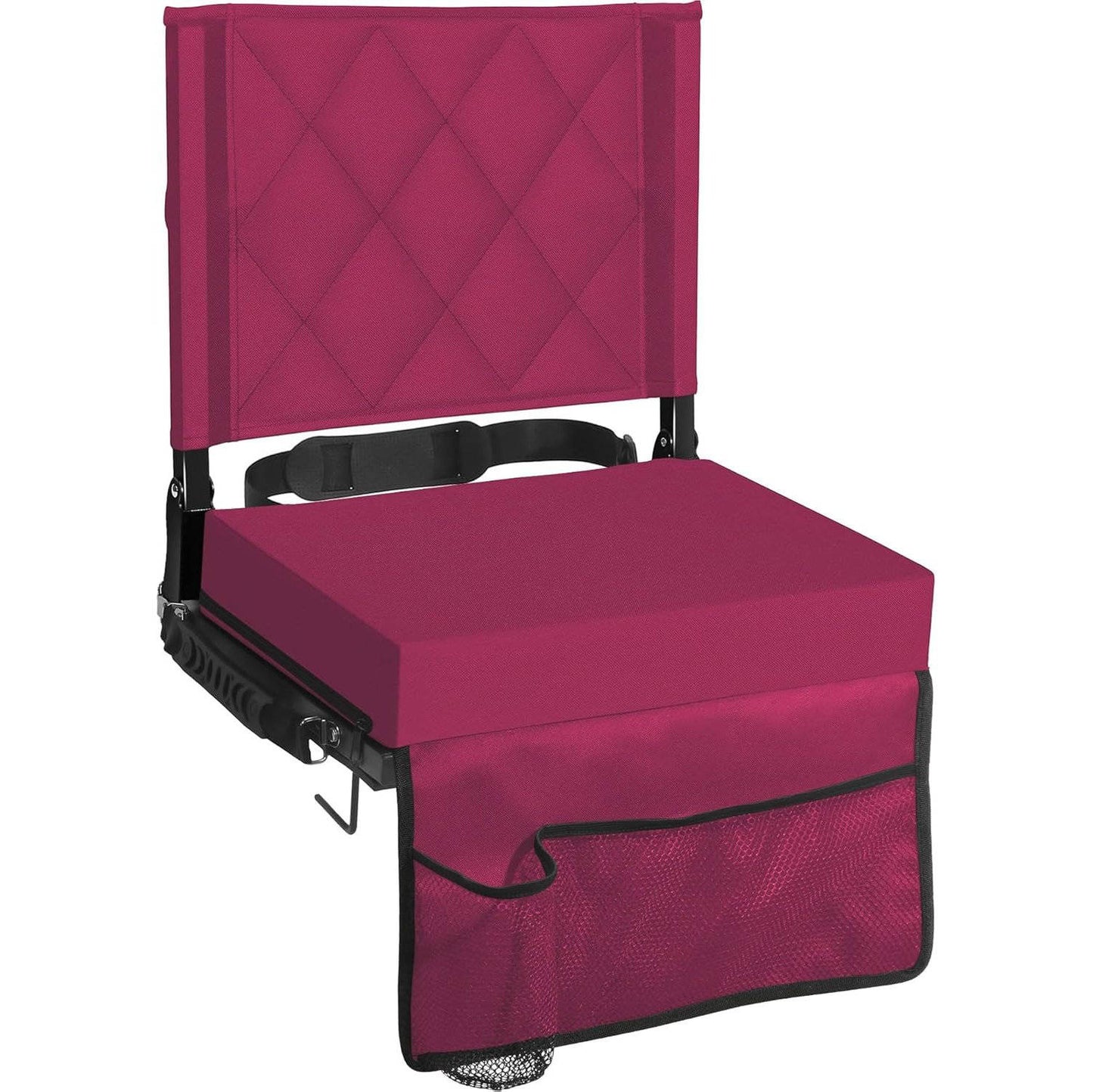 Stadium Seats for Bleachers with Back Support and Wide Cushion, Portable Folding Padded Stadium Chair with Shoulder Strap