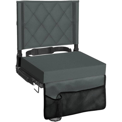 Stadium Seats for Bleachers with Back Support and Wide Cushion, Portable Folding Padded Stadium Chair with Shoulder Strap