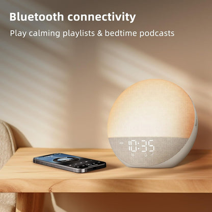Sunrise Alarm Clock with Wake Light Bluetooth Speaker and Sounds