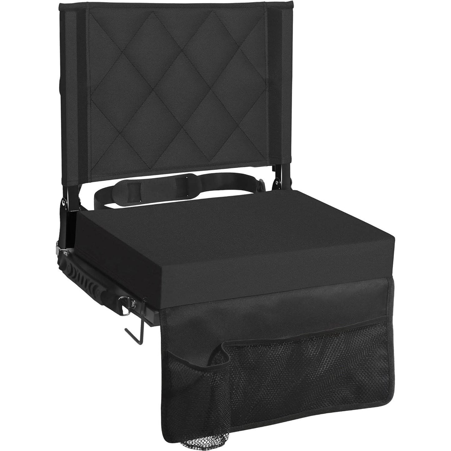 Stadium Seats for Bleachers with Back Support and Wide Cushion, Portable Folding Padded Stadium Chair with Shoulder Strap