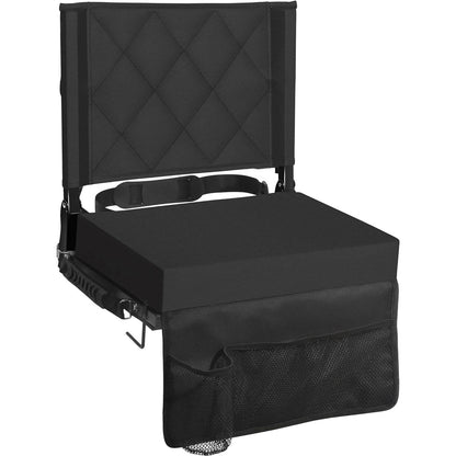 Stadium Seats for Bleachers with Back Support and Wide Cushion, Portable Folding Padded Stadium Chair with Shoulder Strap