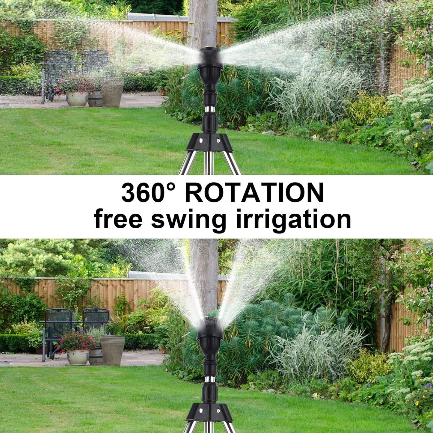 Telescoping Garden Sprinkler with Tripod Stand for Yard Watering
