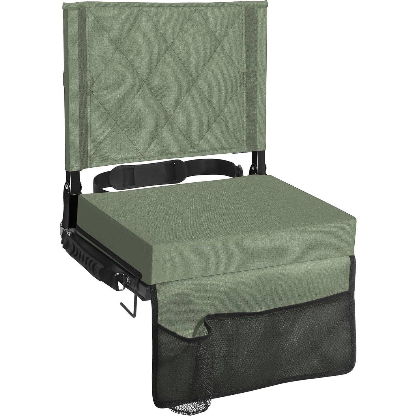 Stadium Seats for Bleachers with Back Support and Wide Cushion, Portable Folding Padded Stadium Chair with Shoulder Strap