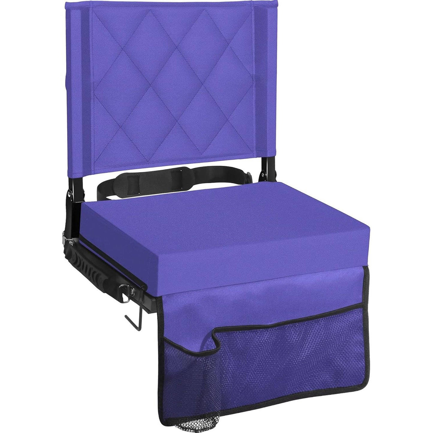 Stadium Seats for Bleachers with Back Support and Wide Cushion, Portable Folding Padded Stadium Chair with Shoulder Strap