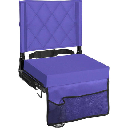 Stadium Seats for Bleachers with Back Support and Wide Cushion, Portable Folding Padded Stadium Chair with Shoulder Strap