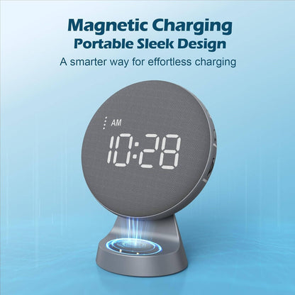 Rechargeable Alarm Clock with Bed Shaker and Auto Dim Display
