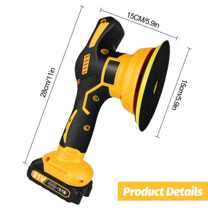 Cordless Car Buffer Polisher Kit, 6 Speed Orbital Polisher for Waxing and Detailing