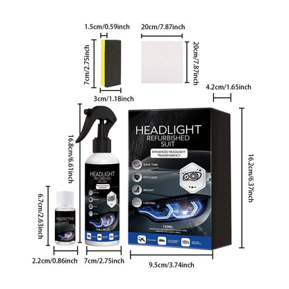 Automotive Headlamp Cleaner Spray for Oxidized Yellowed Lenses