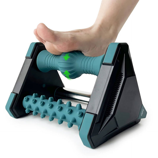Manual Foot Massager Roller with Ice Pack and Textured Ball Zones