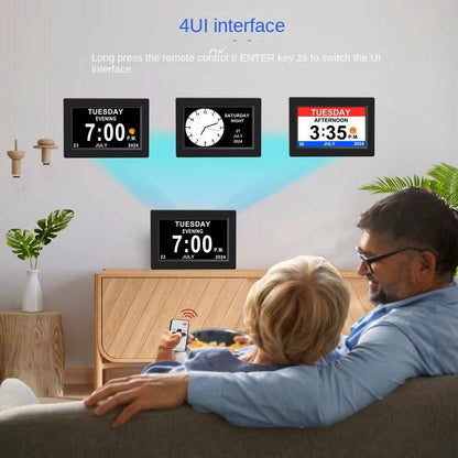 8 Inch Digital Clock for Seniors with Date Day Alarms and Reminders