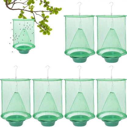 Reusable Fly Trap Cage Outdoor Indoor, Hanging Fly Catcher for Farms Restaurants Gardens