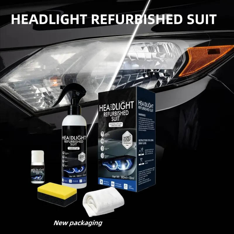 Automotive Headlamp Cleaner Spray for Oxidized Yellowed Lenses