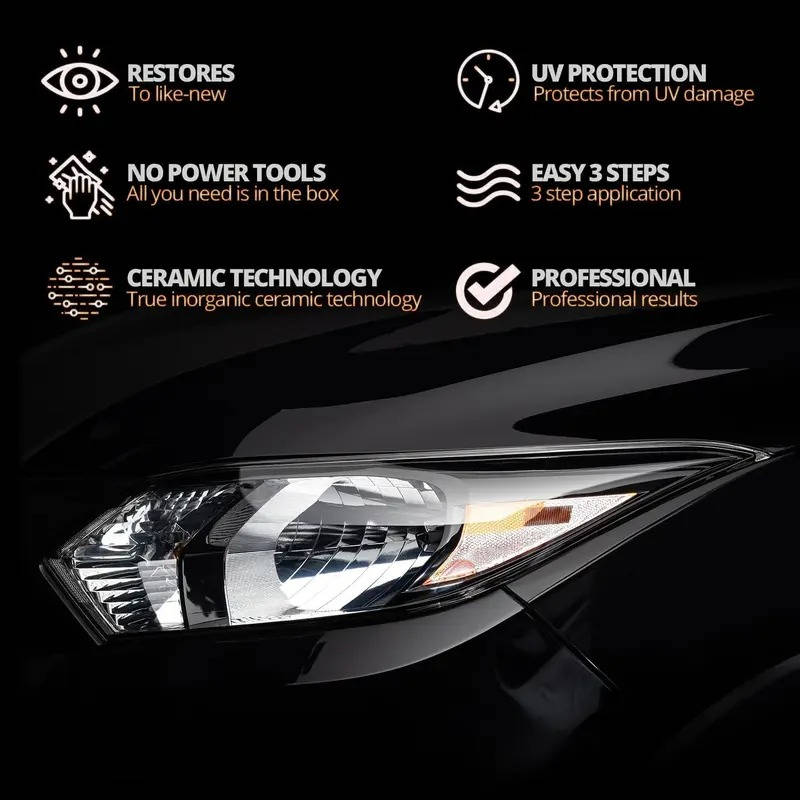 Automotive Headlamp Cleaner Spray for Oxidized Yellowed Lenses